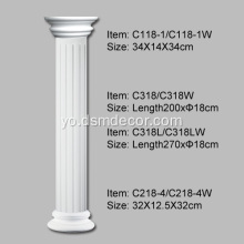 Polyurethane Full Fluted Ọwọn